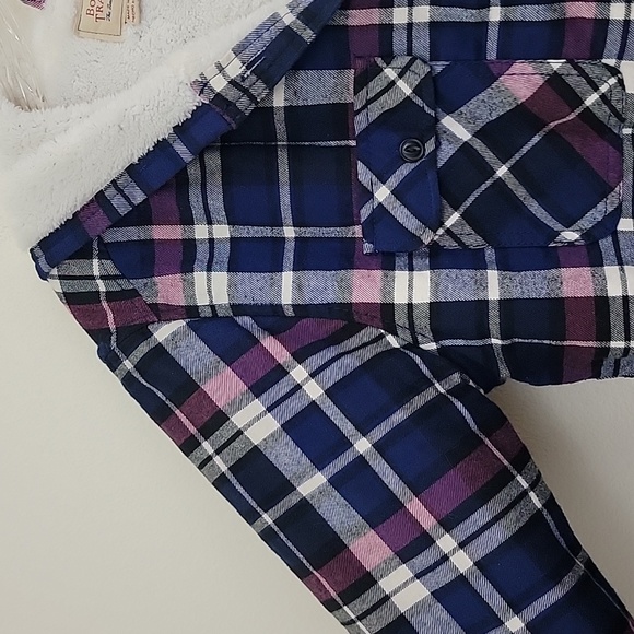 Boston Traders Blue, Pink & White Plaid Hooded Shirt Jacket M - Picture 5 of 15